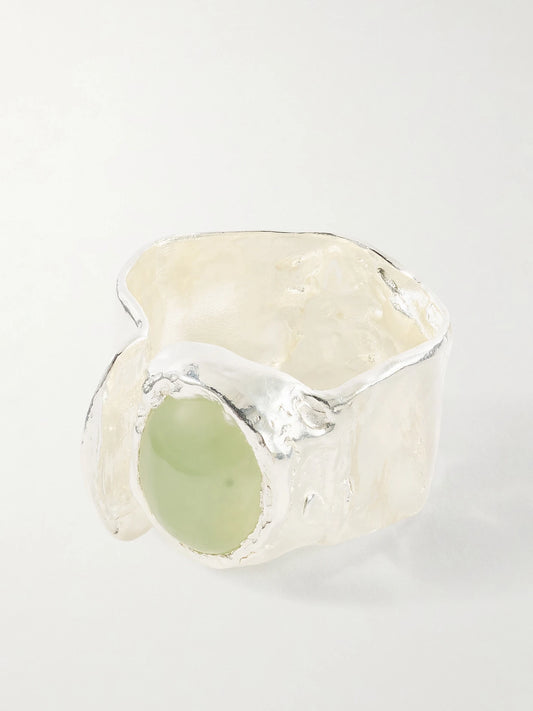 Uva Sterling Silver And Prehnite Ring