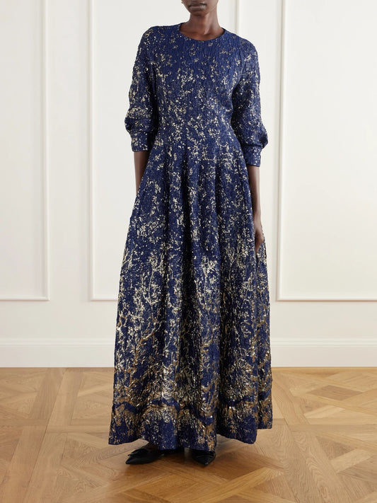 SIMKHAI Claravelle Floral-jacquard Gown
