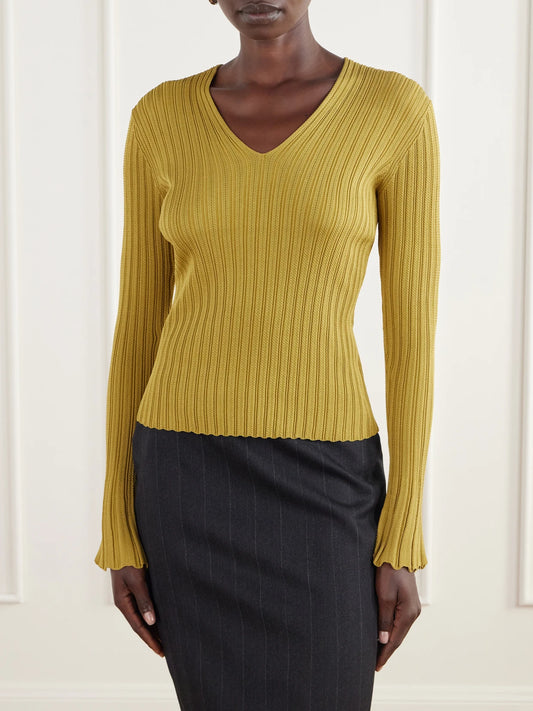 Proenza Schouler Roux Ribbed Top