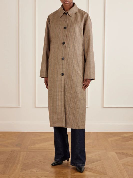 Nili Lotan Adrien Checked Wool Coat
