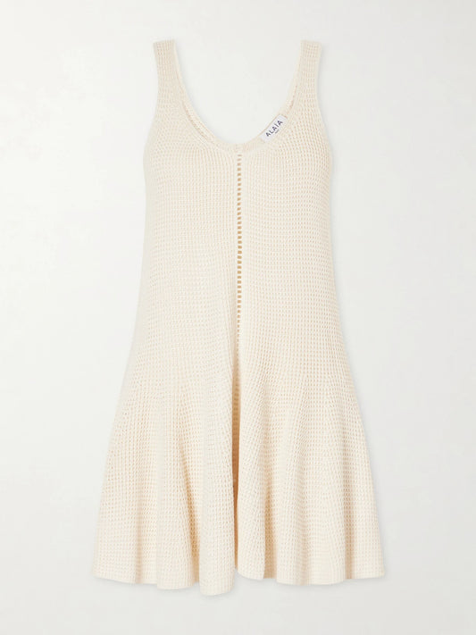 Godet Silk Mini Dress