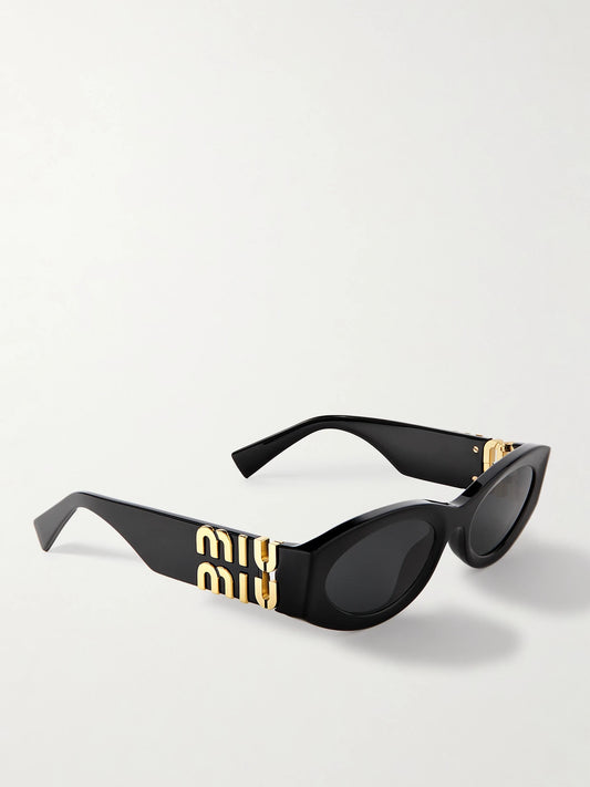 Miu Miu Eyewear Glimpse Oval-frame Acetate Sunglasses