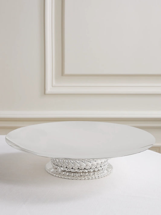 Babylone Embellished Silver-plated Serving Dish