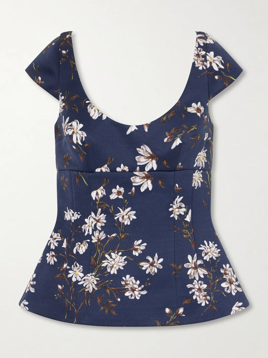+ Manolo Blahnik Aubriela Taffeta-faille Top