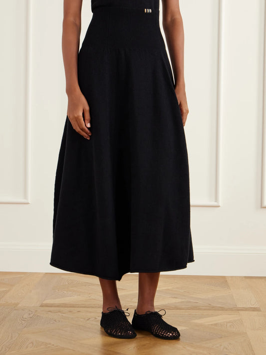 Extreme Ease Knit Cashmere-blend Midi Skirt