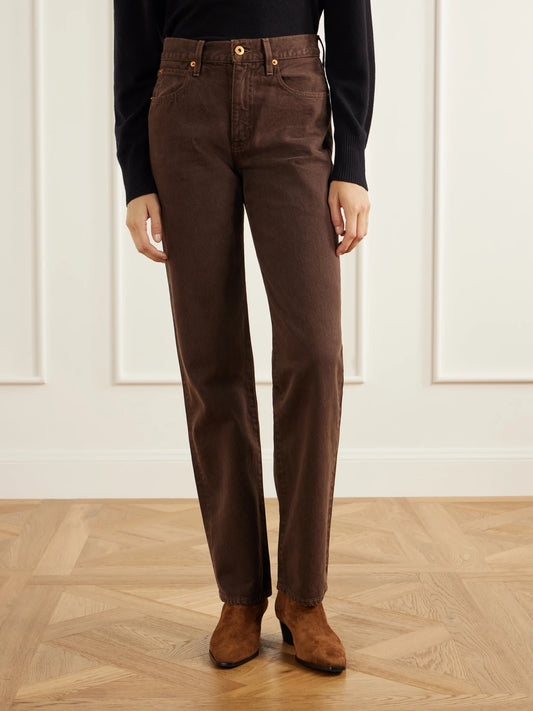 SLVRLAKE Phoenix Mid-rise Straight-leg Jeans
