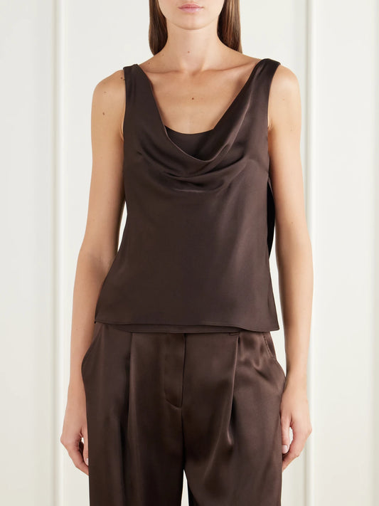 Brunello Cucinelli Silk-satin Tank