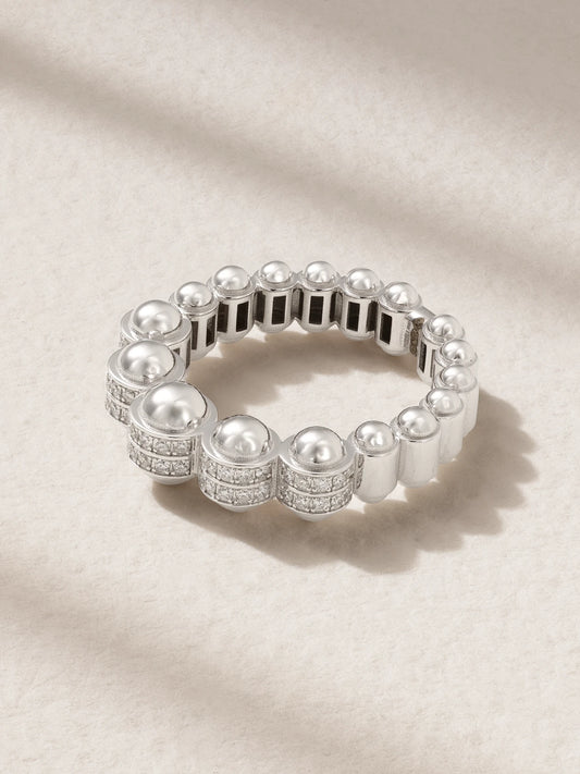 The Atom 18-karat White Gold Ring