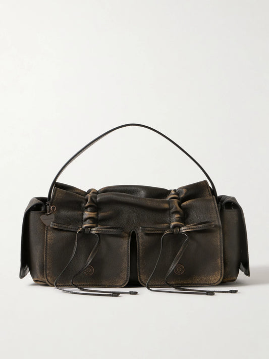 Multipocket Leather Shoulder Bag