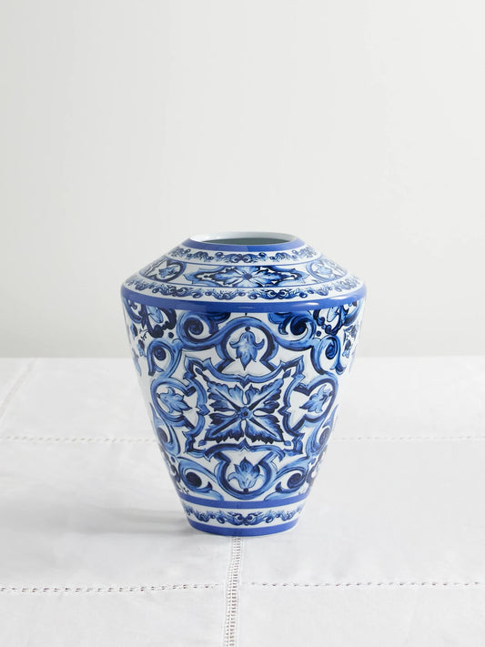 Dolce & Gabbana Large Amphora Painted Porcelain Vase