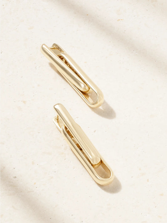 Stirrup 14-karat Gold Earrings