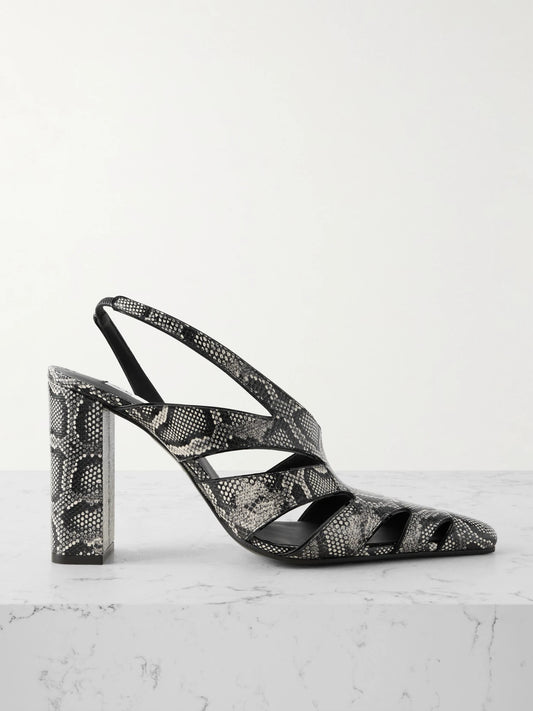 90 Snakeskin Slingback Sandals