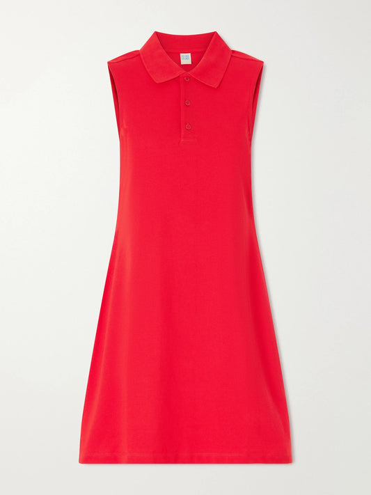 Lauren Organic Cotton-piqué Mini Dress