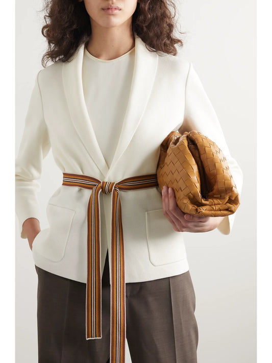 Belted Silk And Cotton-blend Cardigan