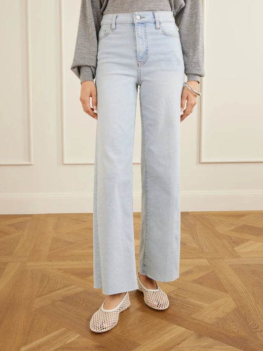 Le Slim Palazzo High-rise Wide-leg Jeans