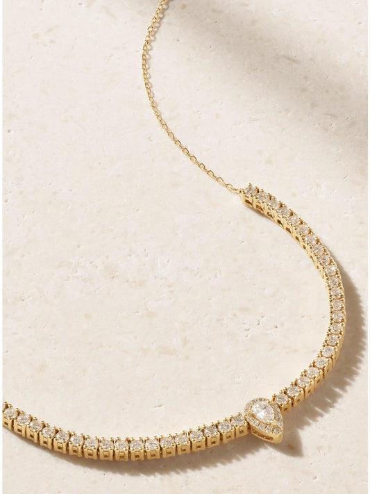 Persée 18-karat Gold Diamond Tennis Necklace