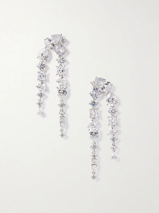 Corus Recycled Silver Cubic Zirconia Earrings