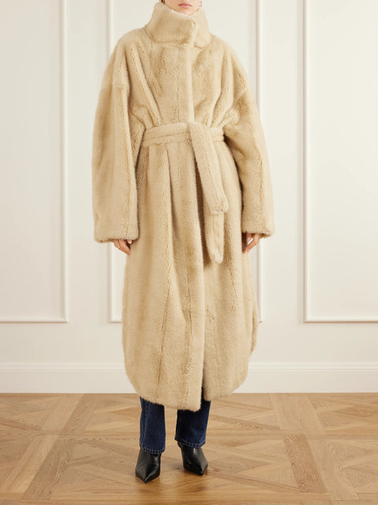 The Frankie Shop Ravello Plush Coat