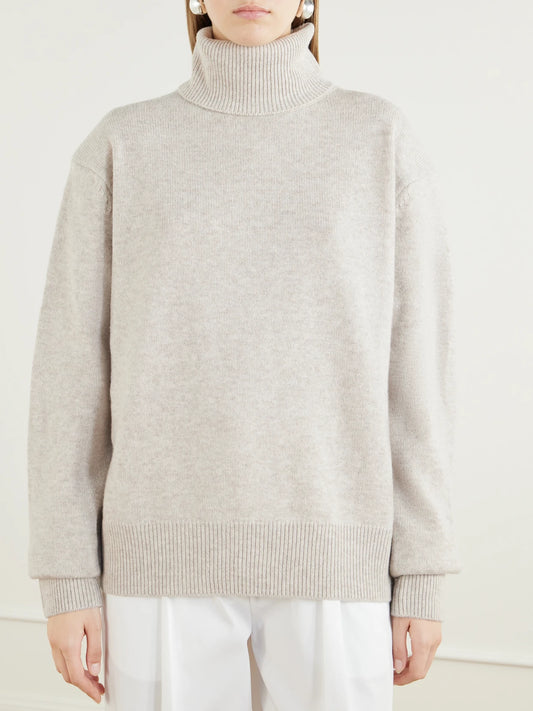 The Frankie Shop Gala Merino Wool And Cashmere-blend Turtleneck Sweater