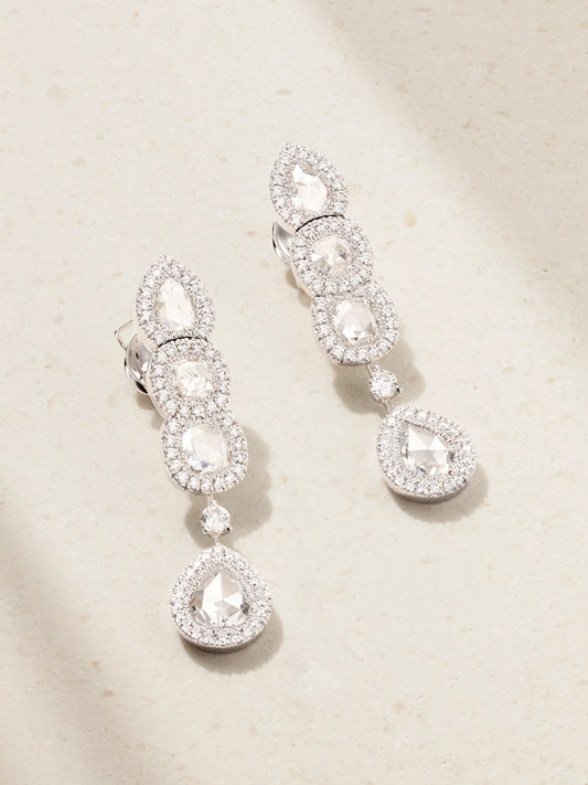 18-karat White Gold Diamond Earrings