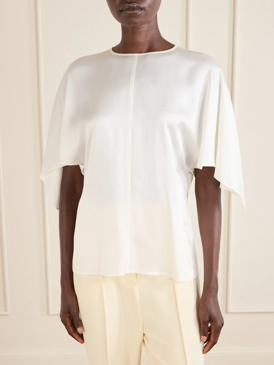 Open-back Satin Blouse