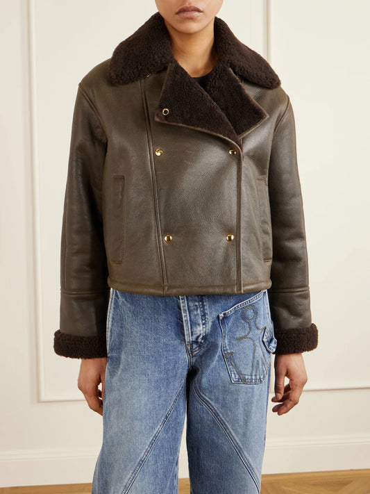 Double-breasted Shearling Jacket
