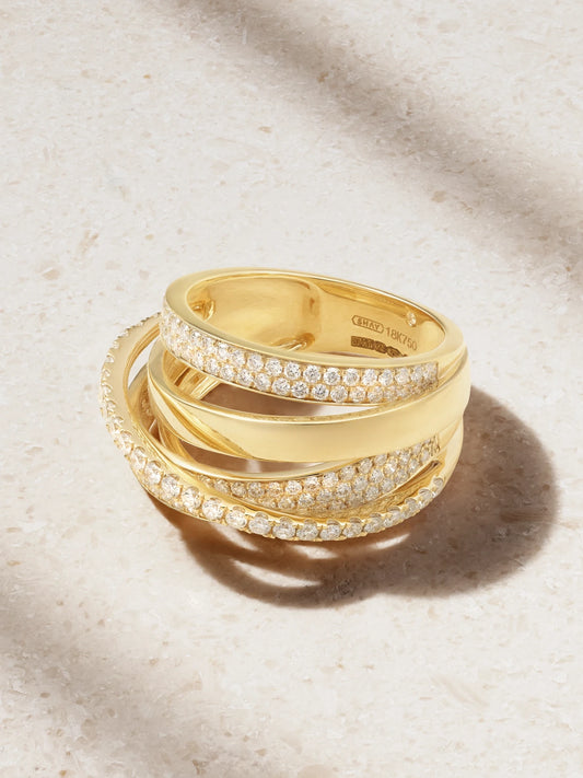 SHAY Orbit 18-karat Gold Diamond Ring