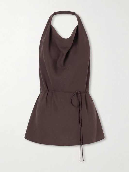 Izaro Tencel And Linen-blend Blouse