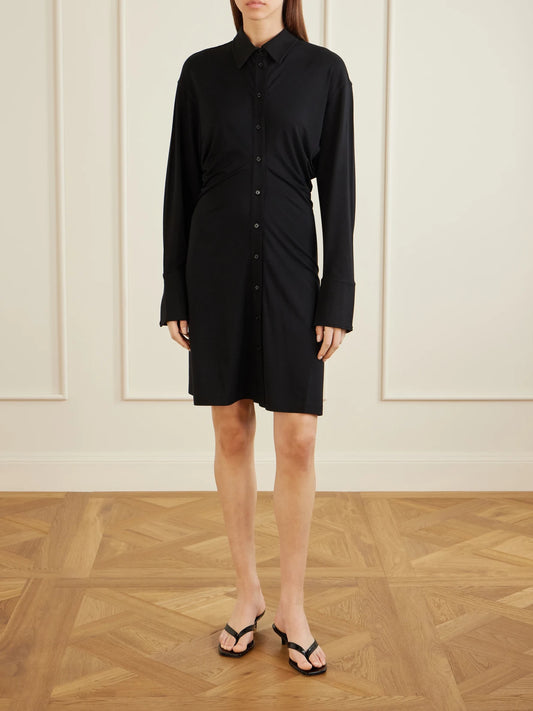 Slouch Draped Jersey Midi Dress