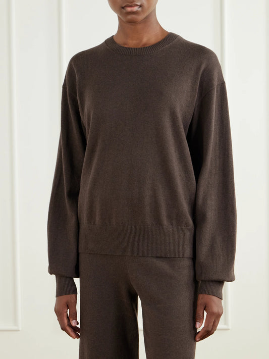 ÉTERNE Cotton And Cashmere-blend Sweater