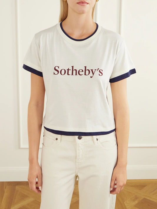 FRAME + Sotheby's Printed Cotton-jersey T-shirt