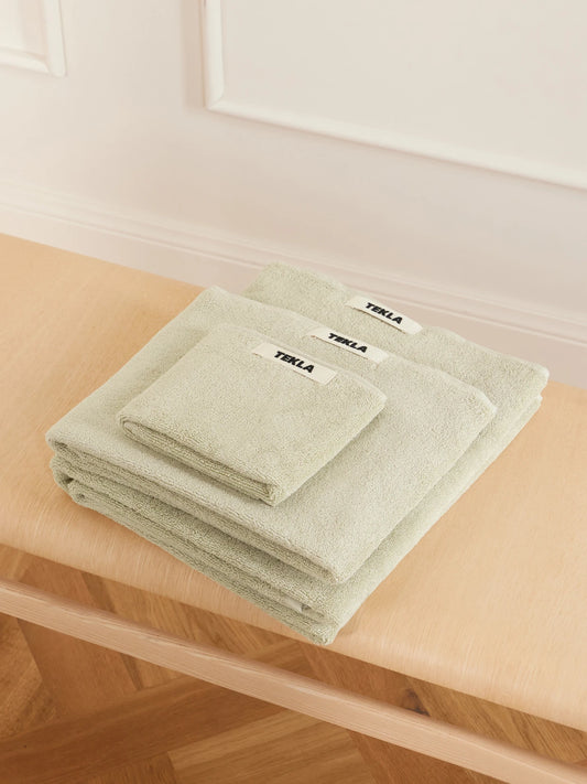 Set Of Three Organic Cotton-terry Towels