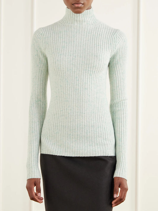Auralee Ribbed Cashmere Turtleneck Sweater