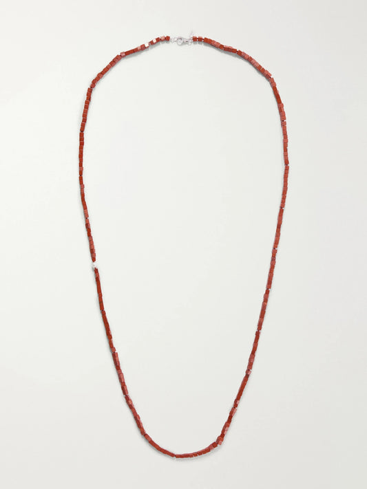 Le Sundial Ines Sterling Silver, Jasper And Pearl Necklace