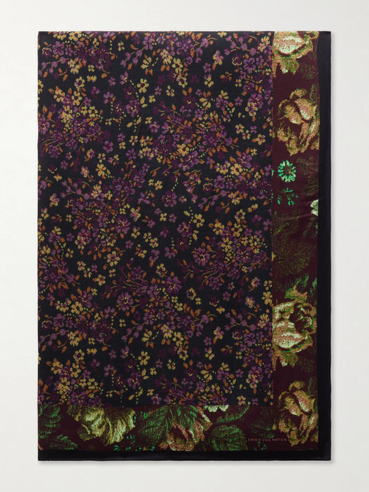 Dries Van Noten Flara Floral-print Twill Scarf