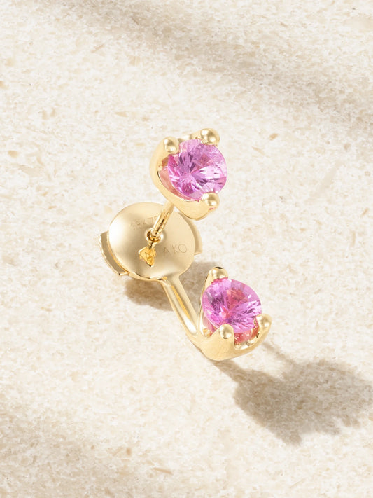 Orbit 18-karat Gold Sapphire Single Earring