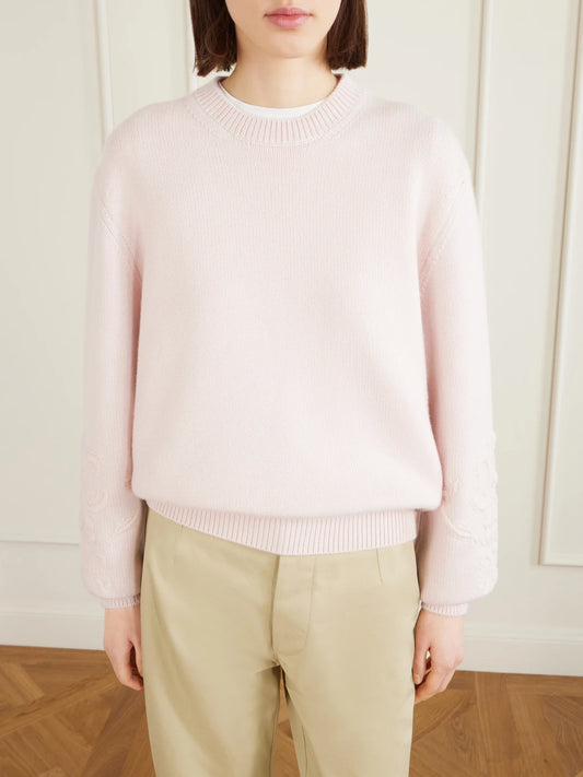 Embroidered Cashmere Sweater