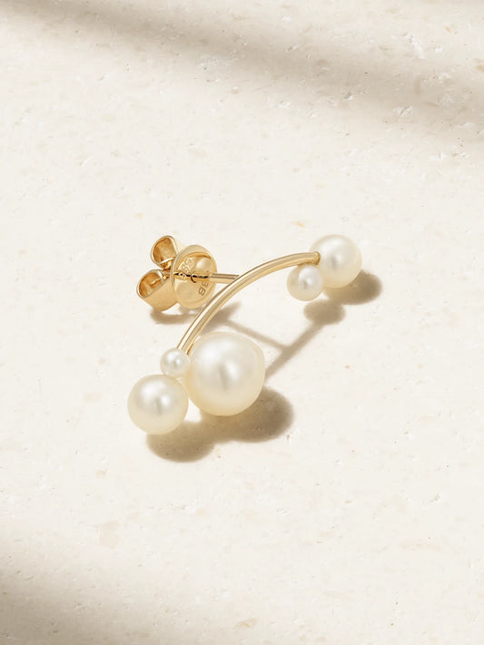 Stellari 14-karat Recycled Gold Pearl Single Earring