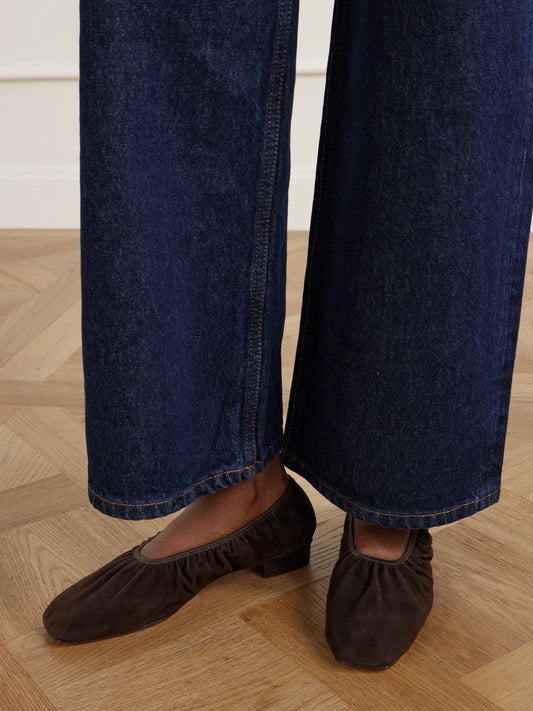 Loeffler Randall Tove Gathered Suede Ballet Flats
