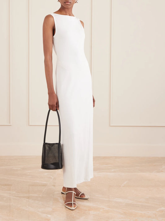 Pardalis Leather-trimmed Mesh Bucket Shoulder Bag