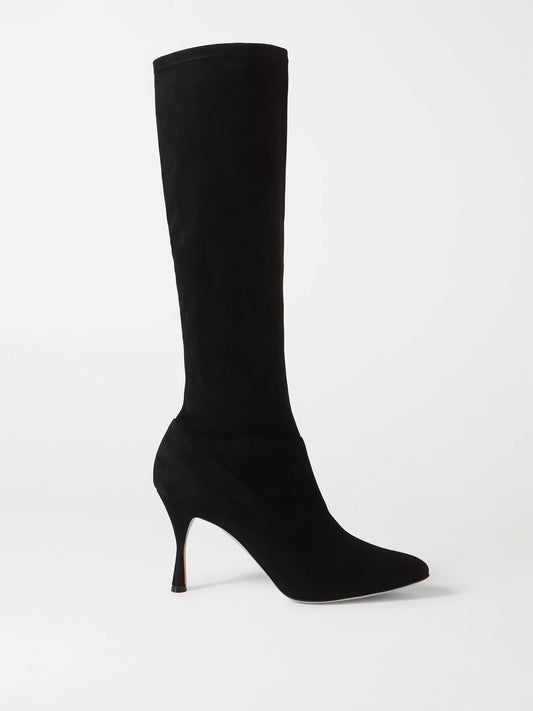 Pamfilo 90 Stretch-suede Knee Boots