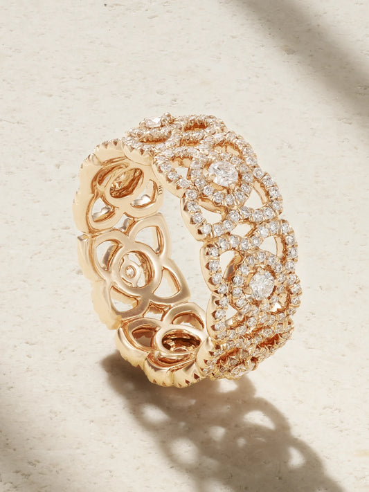 Lotus By De Beers 18-karat Rose Gold Diamond Ring