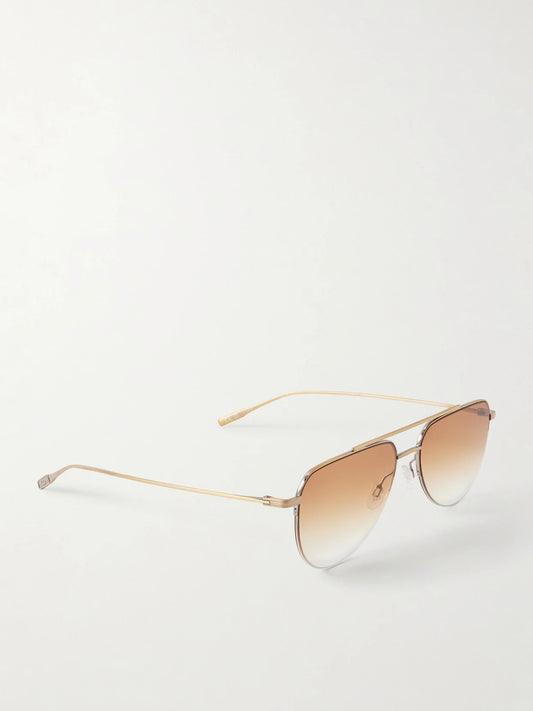 Barton Perreira Mcnair Aviator-style Metal Sunglasses