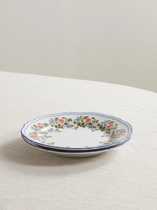 + Ginori 1735 Set Of Two Martina Porcelain Dessert Plates