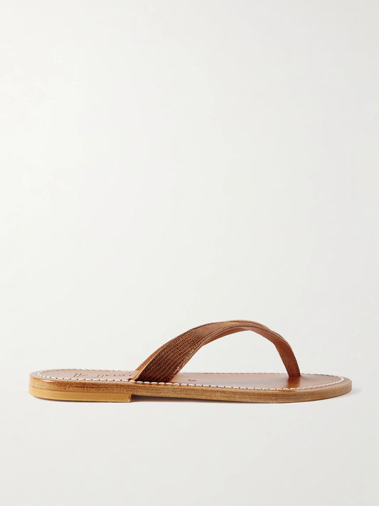 Torino Lizard-effect Leather Sandals