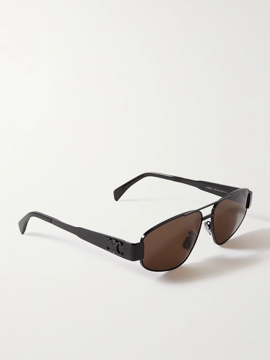Triomphe Aviator-style Metal And Acetate Sunglasses