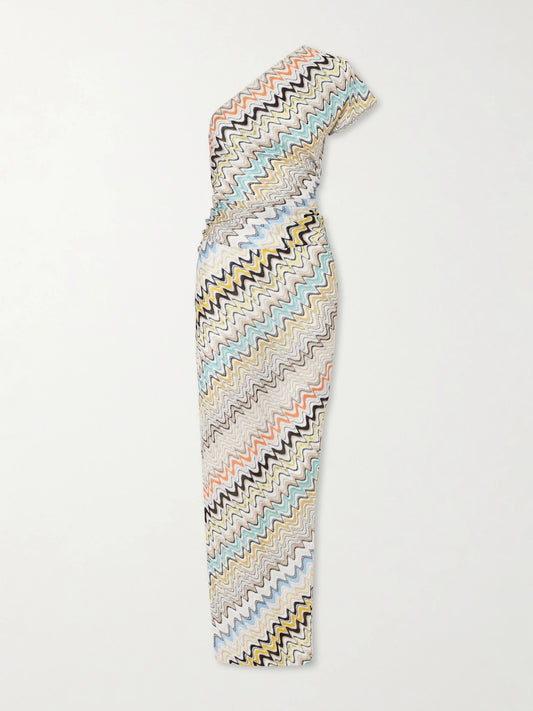 Striped Crochet-knit Maxi Dress