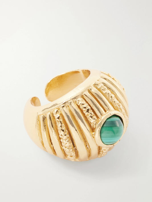 Paola Sighinolfi Reef Gold-plated Onyx Ring
