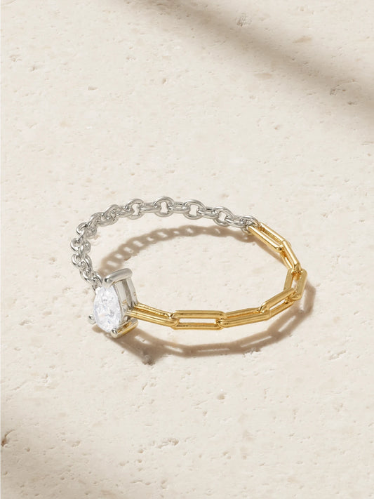 Alliance 18-karat White And Yellow Gold Diamond Ring