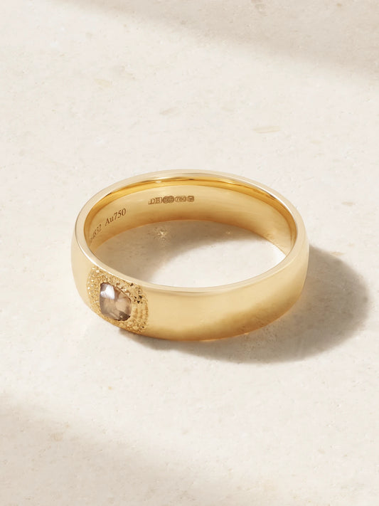 Talisman Large 18-karat Gold Diamond Ring
